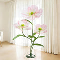 5.6 Ft Tall Large Artificial Silk Flower Green and Pink by GIANTFLOWERS