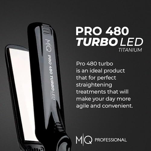 MQ Hair - Professional Titanium Flat Iron 480°F Turbo Bivolt Black - Image 2