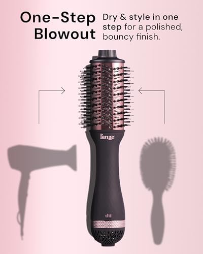 L'ANGE HAIR Le Volume 2-in-1 Titanium Blow Dryer Brush | Frizz Control Blowout Hair Dryer Brush for Drying and Styling | Volumizing Hot Air Styler for All Hairstyles | Oval Barrel | Black - 60mm - Image 2
