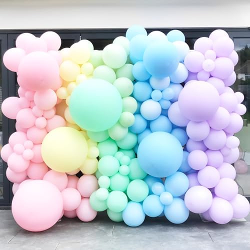 Voircoloria 66pcs Pastel Macaron Latex Party Balloons, 12inch - Image 6