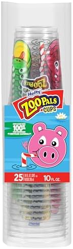 Hefty Zoo Pals Disposable Kids Cups, 10oz, 25ct by Hefty