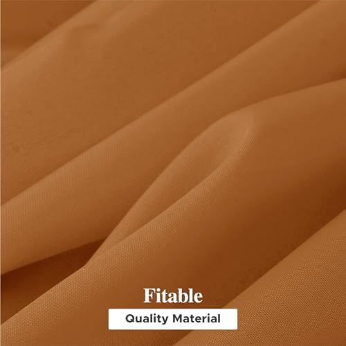 Fitable 6 Pack Bronze Round Tablecloths - 120 Inches in Diameter - Image 7