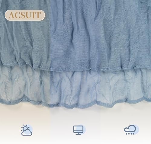 6 Pack Dusty Blue Cheesecloth Table Runner 20 x 120 inch Gauze Table Runners 10 FT Long,Semi Sheer Boho Cheese Cloth Fabric Table Runner Bulk for Wedding,Party,Baby Shower,Bridal Shower Decoration - Image 5