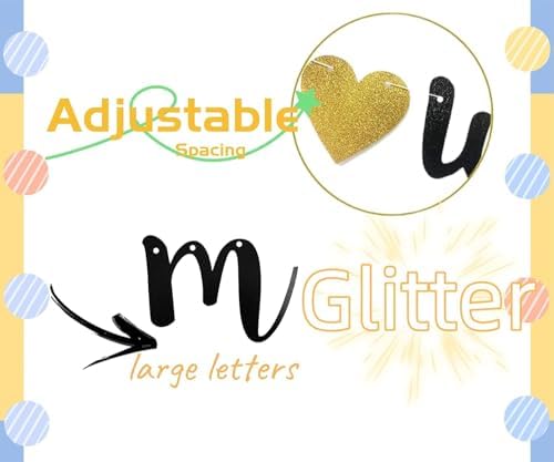 The Beginning of a New Chapter Banner Funny Farewell Graduation Farewell Moving Away Happy Retirement Party Decorations Supplies Glitter Hanging Garland Kit Balloons Bunting Backdrop Adult Black Gold - Image 5