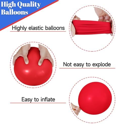 Red White Blue Latex Balloons 68 Pack, 12 Inch Patriotic Balloons with Confetti, Party Decorations for 4th of July, Independence Day, Graduation, Birthday, Air Helium Fill. - Image 3