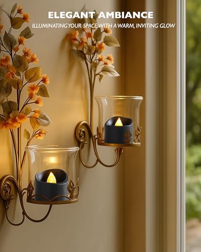 Homemory 12-Pack Black Flameless Battery Tea Light Candles, 200+ Hours - Image 6