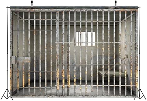 Prison Backdrop BELECO 5x3ft Fabric Jail Backdrop Jail Bars Murder Crime Theme Party Police Cell Mugshot Photography Background Birthday Events Decoration Kids Adults Funny Photo Props YouTube Studio - Image 5
