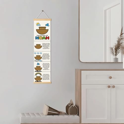 Noah's Ark Banner, Church Banner, Christian Rustic Hanging Door Flag, Farmhouse Decorations Outdoor Indoor, Church Activity Decor, Bible Lesson, Scripture and Words Decorations - Image 5