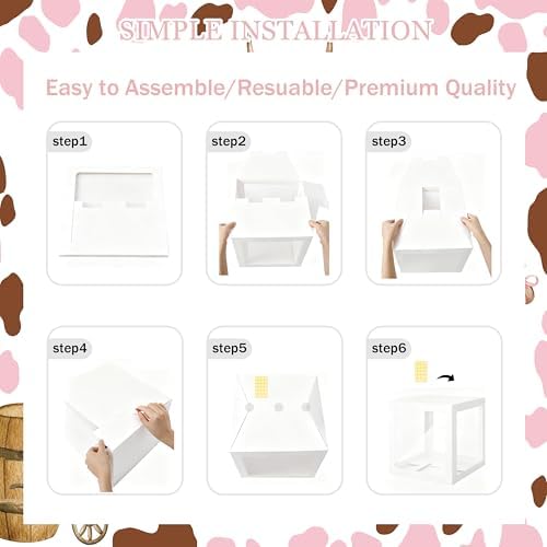 Cowgirl Baby Shower Decorations for Girl - Western Theme Party Supplies Include Balloon Garland Arch Kit, Backdrop, Tablecloth, 4 Boxes, Horseshoe Foil Balloon - A Little Cowgirl is on the Way Pink - Image 5
