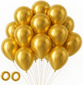 Voircoloria 105pcs Metallic Gold Party Latex Balloons, 12inch by Voircoloria