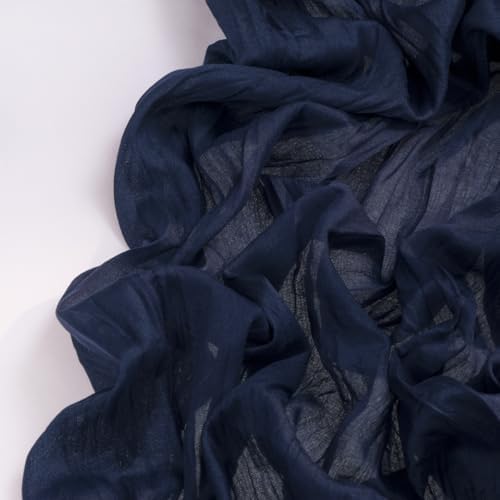 DeZerlor Navy Blue Cheesecloth Table Runners 6 Pack Christmas Runners - Image 3
