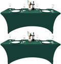 2-Pack 6ft Spandex Table Covers for Rectangle Standard Folding Tables - Wrinkle Resistant Stretch Tablecloths - Ultimate Fitted Table Protector for Parties, Trade Shows, Banquet by Unknown