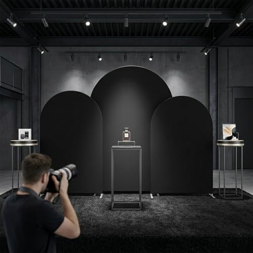 Black Arch Backdrop Cover Set of 2, 7.2FT& 6FT - Image 7