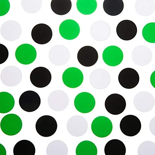 MOWO Black, Green and White Confetti Circle Table Decoration, 1.2 inch - Image 2