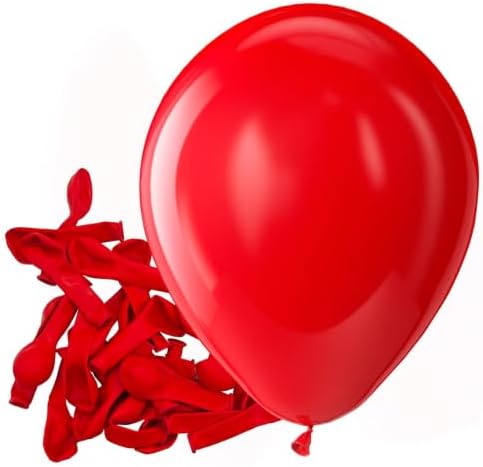 Bezente Red Balloons Latex Matte Party Balloons 150 Pack 5 inch Small by Bezente