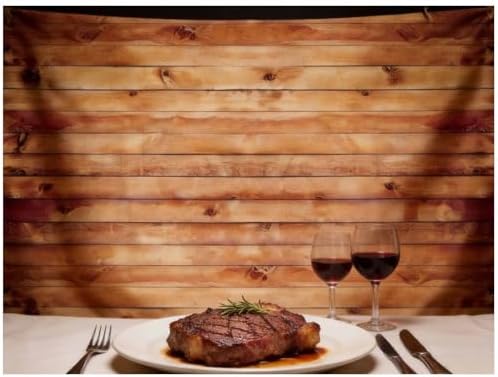 10x8FT Polyester Rustic Wooden Board Backdrop Vintage Natural Brown Wood Photography Background Supplies for Birthday Party Banner Baby Shower Photo Booth Props Cake Table Decoration - Image 5