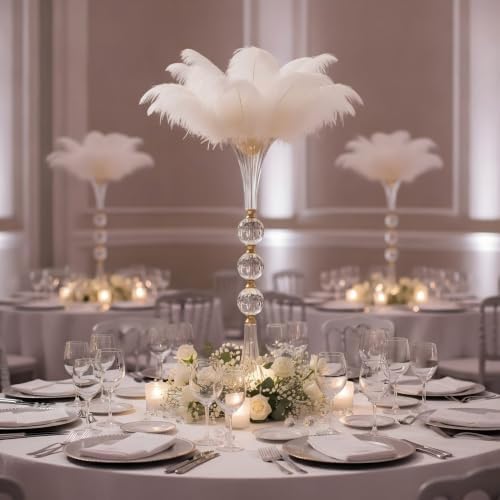 24.8in Crystal Vases for Flowers, 2Pcs Clear Trumpet Acrylic Vases for Centerpieces, Tall Flower Stands for Table Wedding Reception Party Event Home Decor - Image 4