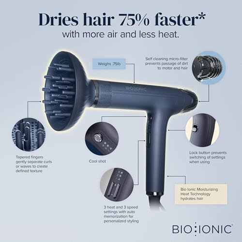 Bio Ionic SMART-X Hair Dryer with Diffuser, High-Efficiency Blow Dryer - Image 2