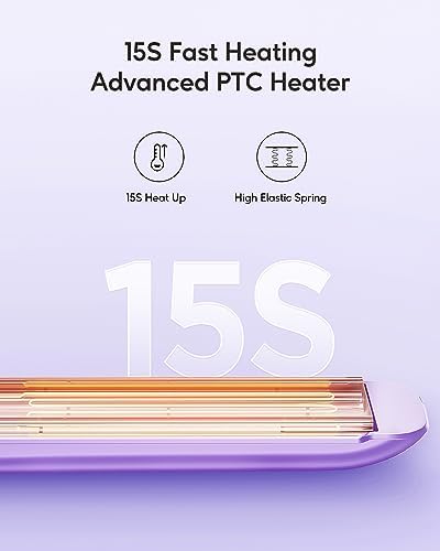 Wavytalk Pro Flat Iron Hair Straightener, 100% Pure Titanium Flat Iron for Easy Glide, Straightener and Curler for All Hairstyles, Dual Voltage (Purple) - Image 3