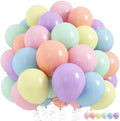 Pastel Rainbow Balloons, 60Pcs Colorful Macaron Pink Orange Yellow Green Blue Purple Balloons Birthday Decor, 12 Inch Multicolor Assorted Colors Latex Balloon for Wedding Baby Shower Party Decorations by HILAVO