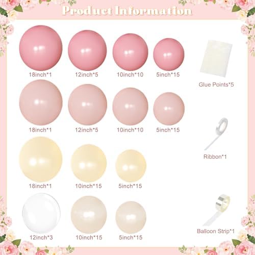 Pink and Yellow Balloon Arch Kit Pastel Yellow Balloons - Image 7