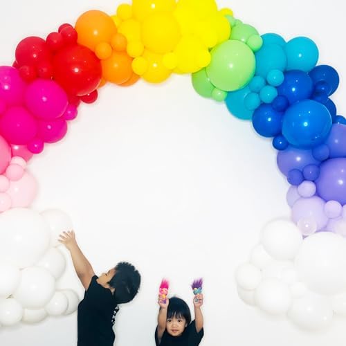 Voircoloria 134pcs Rainbow Balloons Garland Arch Kit, 18 12 10 5 Inch - Image 5
