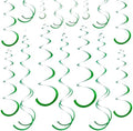 Green Ceiling Swirl Foil Decorations Hanging Plastic Streamer Themed Swirl Party for St. Patrick’s Day Spring Summer Celebration Party Supplies, Pack of 28 by Yymobt