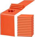 12 Pack Orange Satin Table Runner 12 x 108 Inch Long Premium Table Runners for Wedding Party Events Decoration, Birthday Parties, Banquets Decorations, Graduations, Engagements by YMHPRIDE