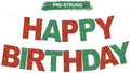 BEISHIDA Pre-Strung Red Green Happy Birthday Banner Party Sign Decoration by Beishida