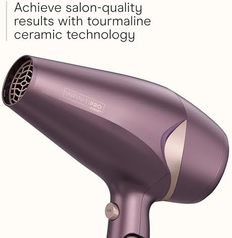 Conair INFINITIPRO Hair Dryer w/Diffuser & Concentrator, 1875W, Purple - Image 4