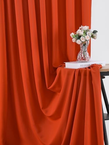 Rust Backdrop Curtains 10ftx8ft Thanksgiving Polyester Photo Drapes - Image 4