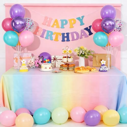 4 Sets Pink Purple Blue Teal Yellow Balloons Stand for Table - Image 7