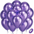 Bezente Metallic Purple Latex Party Balloons 100 Pack 12 inch by Bezente