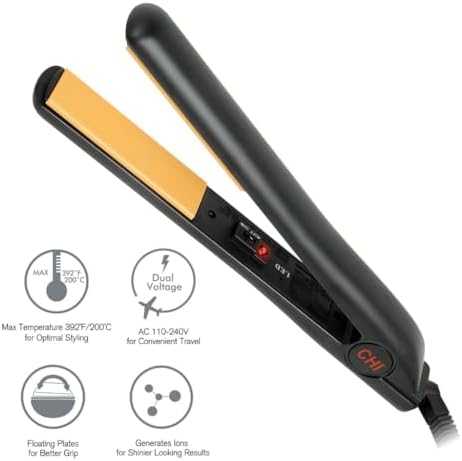 CHI Tourmaline Ceramic Series Flat Iron, Hair Straightener, 1" Iron - Image 3