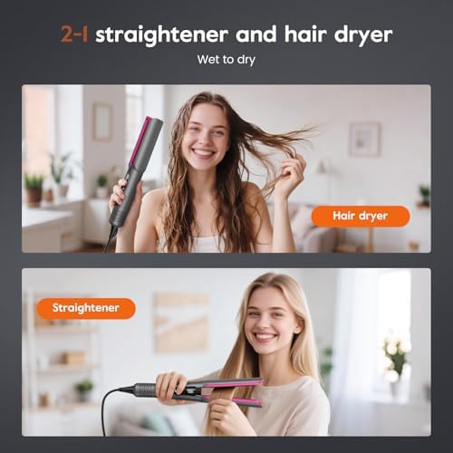 slopehill 2-in-1 Hair Straightener and Blow Dryer, Professional Flat Iron with High-Speed Airflow Technology for Straight, Smooth Hair - Image 4