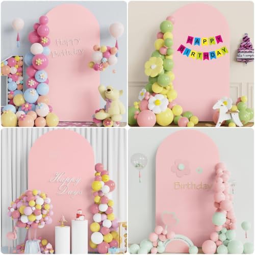 Wokceer 7.2FT Arch Backdrop Stand and Cover Set,Arch Stand with Blush Cove - Image 5
