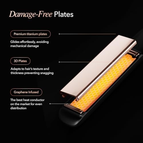 SRILabs StyleQ Flat Iron - Red Light Therapy, Titanium Graphene Plates - Image 3