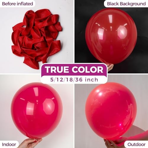 Bezente Red Balloons 18 Inch 30 Pack Latex Large Thick - Image 2