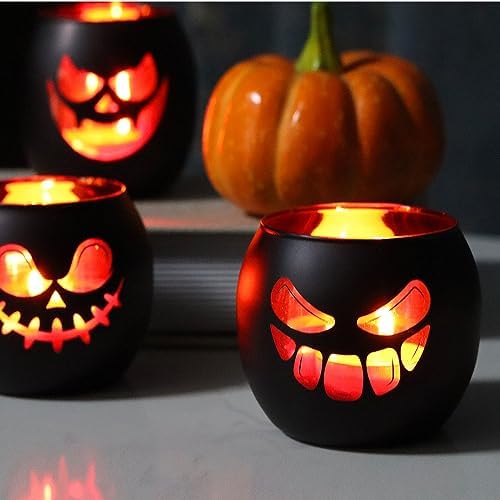 Jack O Lantern Votive Candle Holders for Indoor Outoddr Halloween Decor - Image 7