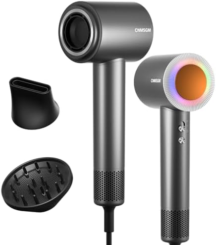 Negative Ionic Care Hair Dryer,High-Speed Blow Dryer(Black Gray) by FocusingonPersonalCare