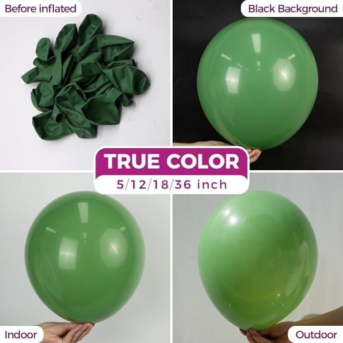 Bezente Sage Green Latex Round Helium Party Balloons 100 Pack 12 inch - Image 2