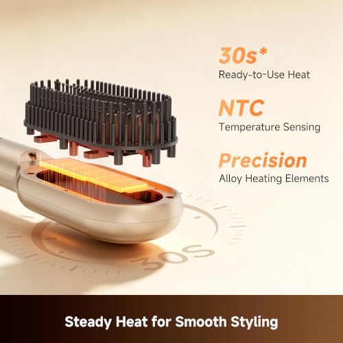 Dreame Voya Hair Straightener Brush, PTC Heating Straightening Comb - Image 3