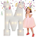 4FT Marquee Letters, Large Light Up Letters M for Marry Me Party Decor by MerryMosaics