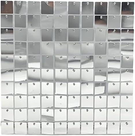 24 Sequin Panels for Shimmer Wall - New Interlocking Design | Sequin Wall, Party Backdrop, Events, and Advertising Signs (Silver) - Image 7
