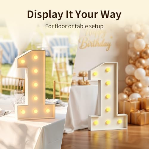 Imprsv Marquee Numbers 3FT Large Light Up Numbers 27 Birthday Decorations - Image 7