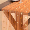 Gold Gauze Table Runner Fall Maple Leaf Sheer Party Centerpiece Table Decor by Socomi