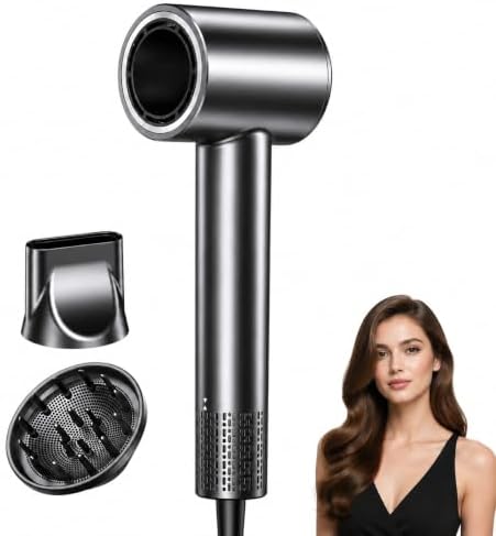 Travel Hair Dryer, Dual Voltage 100-240V Blow Dryer with Diffuser by Zecoub