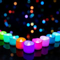 Homemory 12-Pack 7-Color Changing Flameless Tea Light Candles, 200+ Hours by Homemory