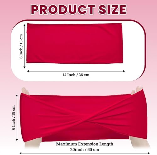 MDS Pack of 75 Spandex Chair Sashes Without Slider Buckles – Red - Image 2