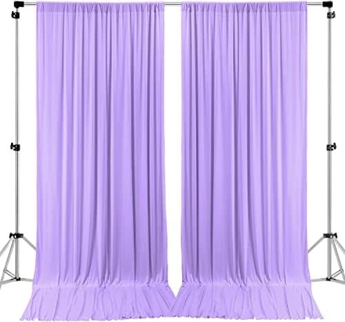 AK TRADING CO. 10 feet x 10 feet Polyester Backdrop Drapes Curtains Panels with Rod Pockets - Wedding Ceremony Party Home Window Decorations - Lavender by Fabrics%7CEventDecor%7CCrafts%7CUpholsteryFoam